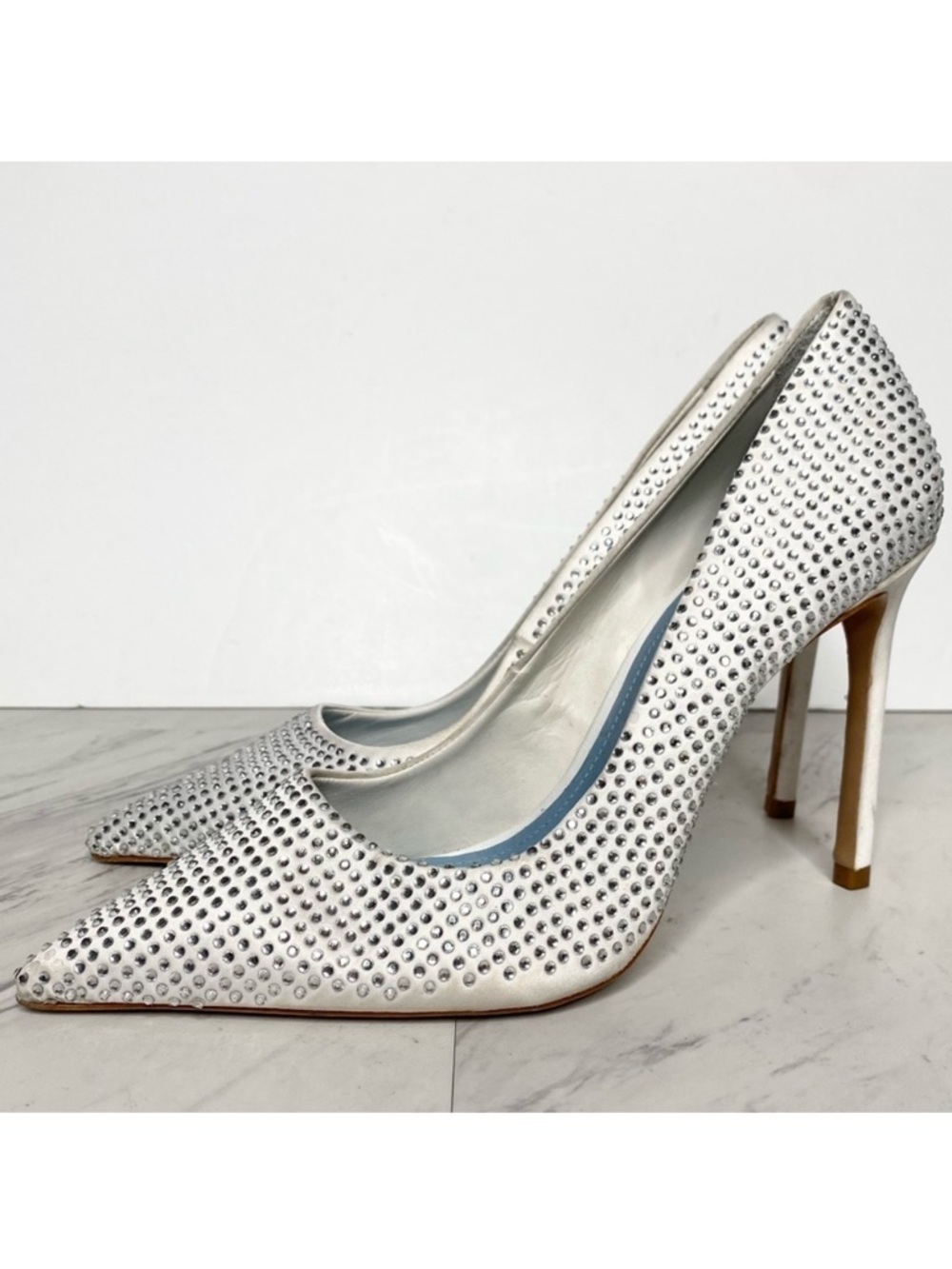 Schutz Lou Crystal Pointy Toe Pump 8B